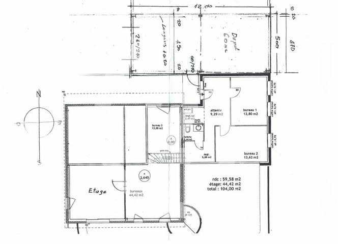 Bureaux à louer - 158.0 m2 - 26 - Drome